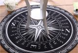 Round Nautical Compass Rugs Amazon Com Wolala Home Trade Modern Simple Round Rug Black and