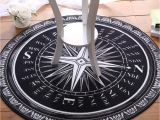 Round Nautical Compass Rugs Amazon Com Wolala Home Trade Modern Simple Round Rug Black and