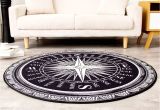 Round Nautical Compass Rugs Amazon Com Wolala Home Trade Modern Simple Round Rug Black and