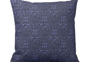 Royal Blue Decorative Pillows ornate formal Navy Blue Damask Pillow Throw Pillows Decorative