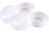 Rubber Caps for Chair Legs Home Depot Shepherd 1 1 2 In White Plastic Insert Patio Cups 4 Per Pack