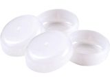 Rubber Caps for Chair Legs Home Depot Shepherd 1 1 2 In White Plastic Insert Patio Cups 4 Per Pack