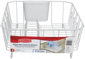 Rubbermaid Extra Large Dish Rack Rubbermaid Antimicrobial Large White Dish Drainer Fg6032arwht the