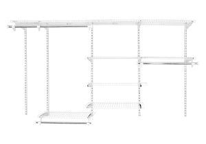 Rubbermaid Shoe Rack Lowes Shop Rubbermaid Homefree Series 4 Ft to 8 Ft White Adjustable Mount