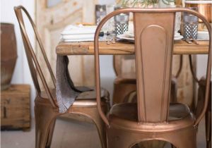 Rustic Metal Dining Chairs A Pair Copper or Brass Industrial Dining Chair Pinterest