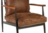 Rustic Modern Accent Chair Premier Housewares New Foundry Faux Leather Armchair