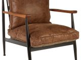 Rustic Modern Accent Chair Premier Housewares New Foundry Faux Leather Armchair