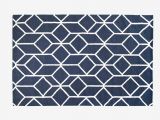 Sacred Geometry Rug Geo Outline Rug Navy Geometric Rug Navy Blue and White My