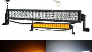 Safety Light Bars Xuanba 22 Inch 120w Led Light Bar Wireless Remote Control Amber White Work Driving 180w 4×4 Offroad Bar 12v Warning Flash Light In Light Bar Work
