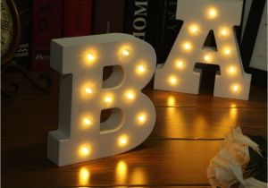 Scented Night Light Wooden 26 Letters Led Night Light Festival Lights Party Bedroom Lamp