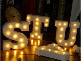 Scented Night Light Wooden 26 Letters Led Night Light Festival Lights Party Bedroom Lamp