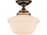 Schoolhouse Lights Lowes Fey Semi Flush Mount In Warm Bronze andover Lighting On Joss