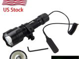 Scope Mounted Lights for Night Hunting 5000lm C8 Green Light Led Tactical Hunting Flashlight for Rifle W