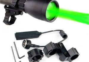 Scope Mounted Lights for Night Hunting Green Flashlight Night Vision Weapon Light Long Range Green Laser