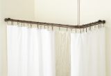 Screw In Shower Curtain Rod Corner solid Brass Commercial Grade Double Shower Curtain Rod Bathroom
