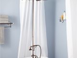 Screw In Shower Curtain Rod English Shower Conversion Kit with Hand Shower Brass Shower Head