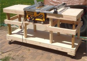Sears Work Bench Diy Table Saw Stand On Casters the Wolven House Project