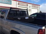 Semi Truck Headache Rack with Lights Installed Ranch Hand Louverd Headache Rack and Better Built Black