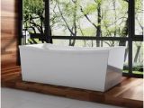 Serenity 5.9 Ft. Center Drain Bathtub In White Freestanding Bathtubs at Lowes