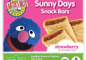 Sesame Street Bathroom Rug Earth S Best organic Sunny Day toddler Snack Bars with Cereal Crust