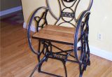 Sewing Chair with Seat Storage Custom Fabricated Chair Steampunk Cast Iron Sewing Machine Bases
