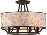 Shell Light Fixture Aristocrat 15 3 4 Wide Palladian Bronze Ceiling Light Style