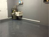 Sherwin Williams Metallic Epoxy Floor Gray Painted Walls with Charcoal Epoxy Speckled Floor Garage