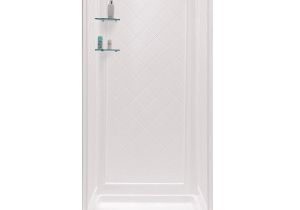 Shower Base and Wall Kit Dreamline Shower Base and Back Walls White Acrylic Wall Acrylic