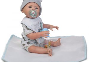 Silicone Baby Bathtub Reborn Baby Doll Baby Bath toy Full Silicone Body Eyes