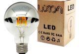 Silver Tipped Light Bulb Half Chrome Light Bulb Dimmable Led Edison Bulb Silver Bowl Tipped