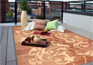 Sisal Outdoor Rugs Lowes Shop Kannapolis Terracotta and Sand Rectangular Indoor Outdoor