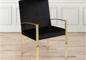 Small Black Accent Chair Shop Gold Metal Accent Chair with Black Velvet Upholstery