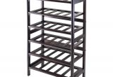 Small Black Metal Wine Rack Amazon Com Winsome 6 Tier Silvi Wine Rack 30 Bottle Home Kitchen