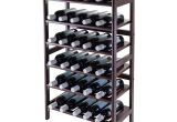 Small Black Metal Wine Rack Amazon Com Winsome 6 Tier Silvi Wine Rack 30 Bottle Home Kitchen