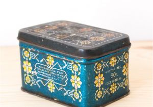 Small Decorative Tea Tins Tin Box Vintage Rusty Tin Metal Box Tea Tin Retro Kitchen Decor