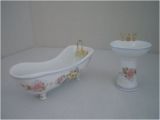 Small Porcelain Bathtubs Miniature Bathtub and Sink Porcelain Bathroom Tub