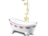 Small Porcelain Bathtubs Sale Miniature Dresden Rose Bathtub with Shower by