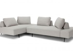 Small Sectional sofa with Chaise Lounge Divan Wisp Gray Sectional
