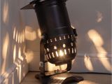 Small Spotlight Lamp Retro theatre Lamp On Base Long Spotlight Model Black