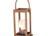 Small Table Lamps at Home Depot Terra Flame Cape Cod 17 In Lantern In Teak Wood Small Size Od Sn