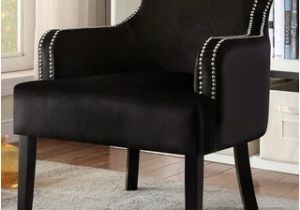 Small Velvet Accent Chair Shop Living Room Black Velvet Accent Chair with Nailhead