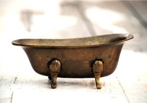 Small Vintage Bathtubs Dollhouse Antique Bath Furniture Vintage Brass Clawfoot Tub