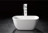 Small Wood Bathtubs Troy 55" Small Modern Free Standing Bathtub & Faucet