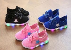 Sneakers that Light Up Children Kid Led Light Up Luminous Sneakers Mesh Cloth Sports
