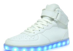 Sneakers that Light Up Light Up High top Sports Sneakers Shoes Women Men High top Usb