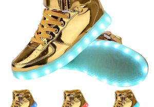 Sneakers that Light Up Light Up High top Sports Sneakers Shoes Women Men High top Usb