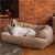 Snoozer Overstuffed sofa Pet Bed Reviews Snoozer Overstuffed Luxury Dog sofa Microsuede Fabric