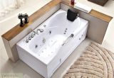 Soaking Bathtub with Heater 60" White Bathtub Whirlpool Jetted Hydrotherapy 19 Massage