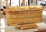 Soaking Bathtub Wooden Alfi Brand 2 Person Cedar Wooden 65" X 30 75" Freestanding