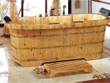 Soaking Bathtub Wooden Alfi Brand 2 Person Cedar Wooden 65" X 30 75" Freestanding